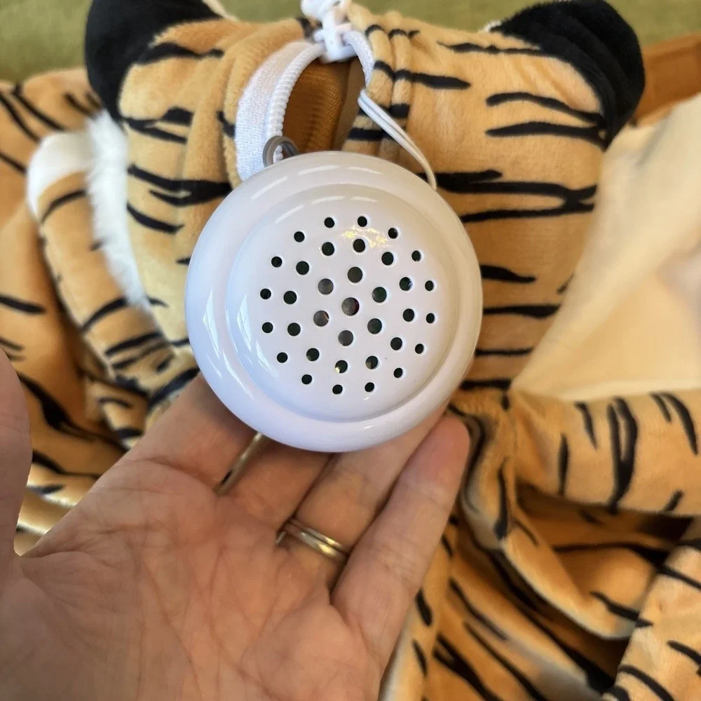 Love By Emi Plush Orange Tiger Security Blanket Pacifier Lullaby White Noise